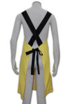 AP006 Custom Design Silk Screen Printing Apron Yellow Crossback Apron with Contrast Neck Strap and Waist Ties