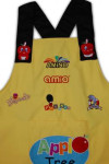 AP006 Custom Design Silk Screen Printing Apron Yellow Crossback Apron with Contrast Neck Strap and Waist Ties
