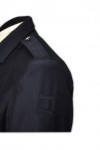 SE004 Custom Design Tailor-made Security Guard Uniform Matching Black Shirt and Pants with Silver Buttons