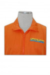 V127 Customized open-chested staff orange printed LOGO  Vest Jacket 