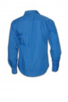 R089 blue woven formal shirt