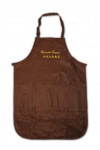 AP021 Deliver to Dhoby Ghaut Personalised Apron Unisex Uniform Aprons with Adjustable Neck Strap and Waist Ties
