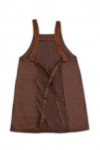AP015 Order Saddle Brown Aprons H-Back Bib Apron Uniforms with 2 Large Pockets for F&B Business Corporate Events Functions