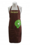 AP014 Custom Produce Apron with Printed Logo & Design Unisex Brown Halter Neck Aprons with Adjustable Strap