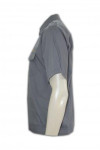 EN004 Custom Produce Construction Engineer Workwear Dark Grey Shirt with Shoulder Epaulette and Pockets