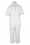 CL001-4 DIY Window Cleaning Uniform Hotel Maid Housekeeping Uniforms Unisex Shirt & Pants Set