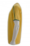 W050 Wholesale Basic Football Team Jersey Yellow Short Sleeve Soccer Shirt 