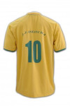 W050 Wholesale Basic Football Team Jersey Yellow Short Sleeve Soccer Shirt 