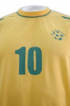 W050 Wholesale Basic Football Team Jersey Yellow Short Sleeve Soccer Shirt 