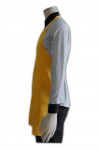 AP025 Customized Chef Uniform Design Yellow Bib Aprons with 2 Front Pockets