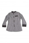 CL011 Custom Produce Stylish Workwear Clothes for Men Women Long Sleeve Tunic Service Shirt