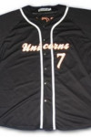 W018 Wholesale Unisex Baseball Jerseys in Black with Customised Team Name, Number and Name