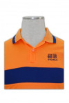 P215 orange and blue polo shirt