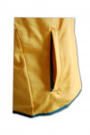 V138 Customized Yellow And Black Side Staff Zipper Vest Jacket