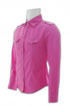 R101 rose pink long sleeves shirt
