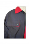 D049 orange collar long sleeve uniform