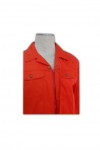 D050 orange industrial long sleeve uniform