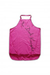 AP026 Tailor-Made Long Pink Fuchsia Apron with Embroidered Logo