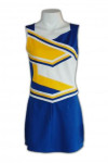 CH49 Blue Cheerleading Outfits Vintage Cheerleader CostumeUniform Custom Made Uniform The Past &Present