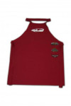 AP036 Where Can I Find Customised Unisex Dark Red Apron with Front Pocket