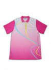 P246 Pink collar short sleeve polo shirt