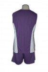 W107 Personalised Athletic Wear Basket Ball Teamwear Purple White Gray Sports Training Jersey Set