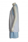 W112 Tailor Made Athletic Wear Basketball Team Uniform Set Men's White Light Blue Contrast V-Collar Jersey and Shorts