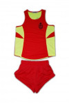 W120 Custom Print Dragon Boat Team Uniform Red Yellow Jersey Set for Men