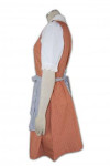 CL012 Custom Produce Retro Housekeeping Dress with Apron Women's Cleaner Uniform Dresses
