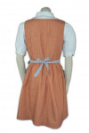 CL012 Custom Produce Retro Housekeeping Dress with Apron Women's Cleaner Uniform Dresses