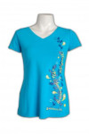 T274 blue short sleeve T shirt