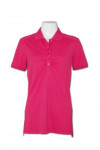 P249 women rose red short sleeve polo 