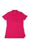 P249 women rose red short sleeve polo 