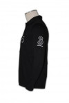 P250 black long sleeve polo shirt