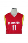 W122 Personalised Basketball Training Uniform with Team Name and Number Red Yellow V-neck Jersey and Shorts 