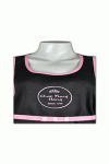 AP0049 Customize Black and Pink Clobber Apron Smock with Side Pocket and Buttons