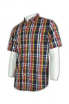 R151 casual plaid shirt for men