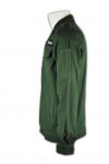 SE049 Custom Design Office Work Security Uniforms Dark Green Shirt with Arm Pockets 