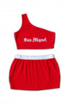 BG015 Customised Beer Promoter Uniform 2 Piece Set Toga Top and Skirt in Red 