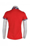P496 red and black polo shirt