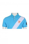 P501 white blue polo shirt