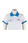 P504 white and blue polo shirts