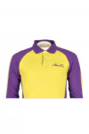 P507 yellow and purple polo shirt