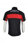 P508 black and red polo shirt