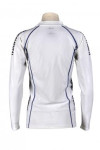 W164 Design Your Own Company Event Sportswear Basic White Long Sleeve Athletic Shirt with Contrast Piping
