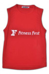 VT100 Personalized Letter Print Vest Red Singapore Tank Top