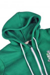 Z225 green zip up sweaters