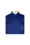 D066 OEM Uniforms Reflective Workwear Blue Long Sleeve Shirt with Logo Embroidery