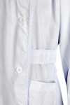 NU028 Design Your Medical Healthcare Staff Uniforms White Long Sleeve Nursing Dress