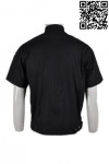 SE052 Customised Security Officer Uniforms Classic Black Short Sleeve Shirt with Silver Buttons